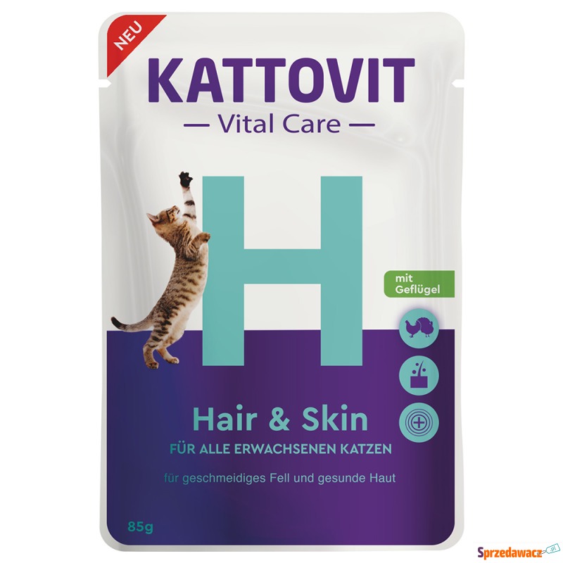 Kattovit Vital Care Hair & Skin, saszetki z d... - Karmy dla kotów - Świętochłowice