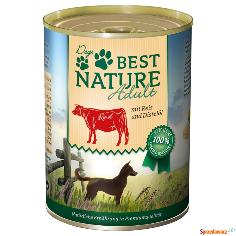 Best Nature Dog Adult 6 x 400 g - Wołowina, ryż... - Karmy dla psów - Bytom