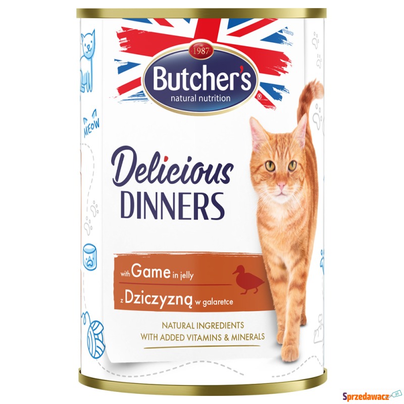 Butcher's Delicious Dinners, 24 x 400 g - Z d... - Karmy dla kotów - Elbląg