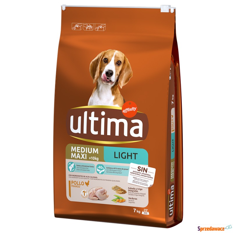 Ultima Medium / Maxi Light Adult, kurczak - 7... - Karmy dla psów - Skierniewice
