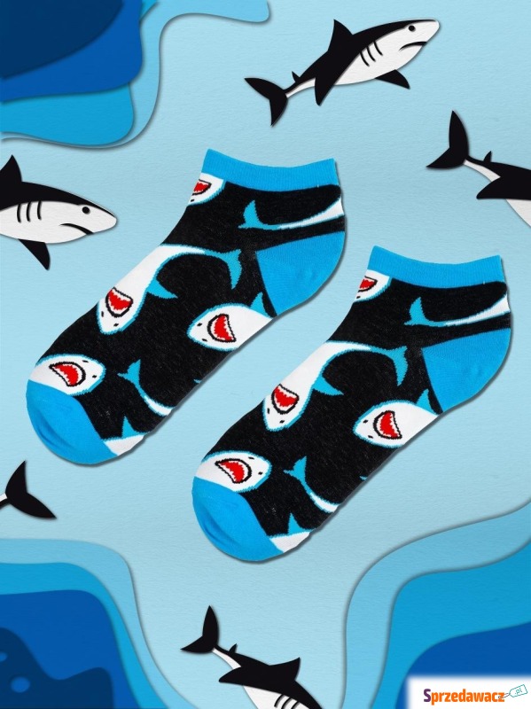 Niskie Skarpetki Urban Socks Sharks Czarne - Skarpety męskie - Szczecin