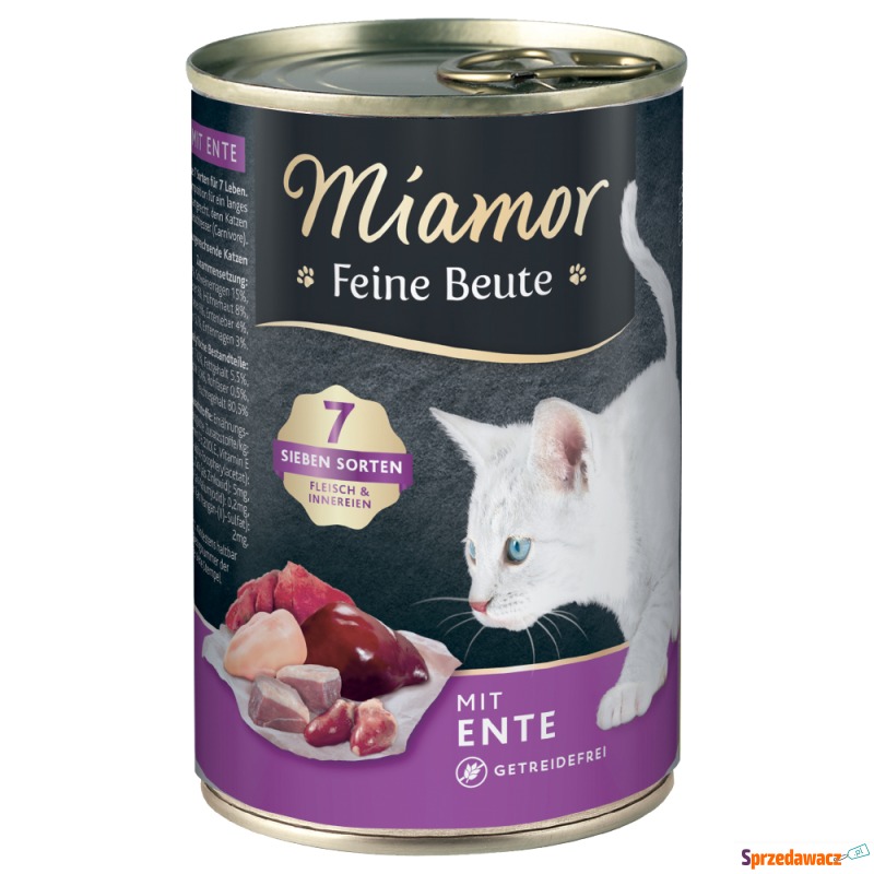 Miamor Feine Beute, 24 x 400 g - Kaczka - Karmy dla kotów - Białystok