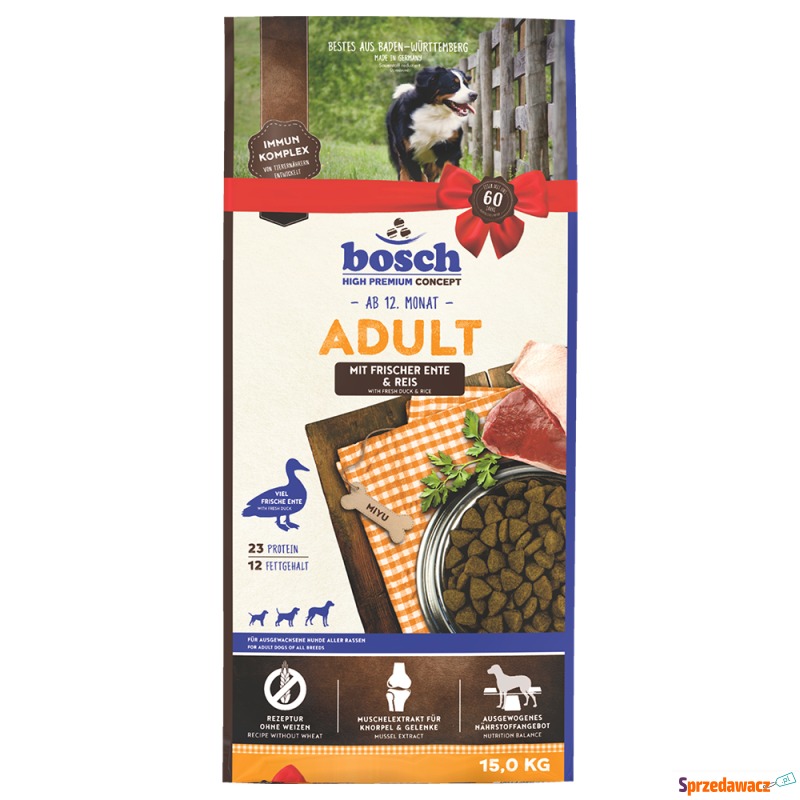 bosch Adult, kaczka i ryż - 2 x 15 kg - Karmy dla psów - Legnica