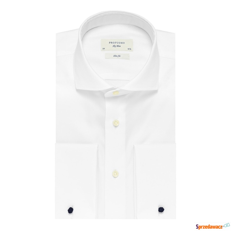 Elegancka biała koszula męska taliowana (SLIM... - Koszule męskie - Kędzierzyn-Koźle