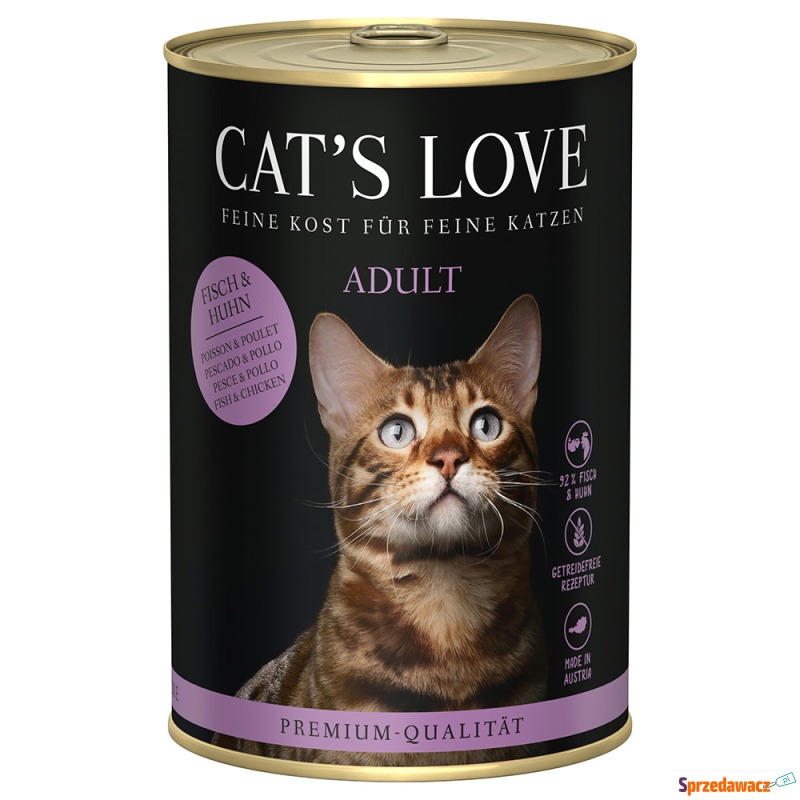 Cat's Love, 6 x 400 g - Ryba i kurczak - Karmy dla kotów - Gliwice