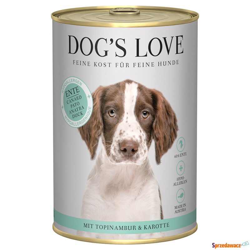 Dog´s Love Hypoallergen, 6 x 400 g - Kaczka - Karmy dla psów - Konin