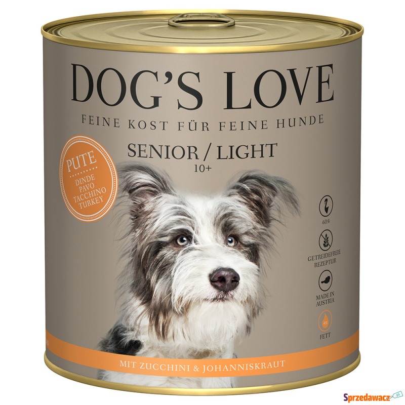 Dog´s Love Senior/Light, indyk - 12 x 800 g - Karmy dla psów - Długołęka