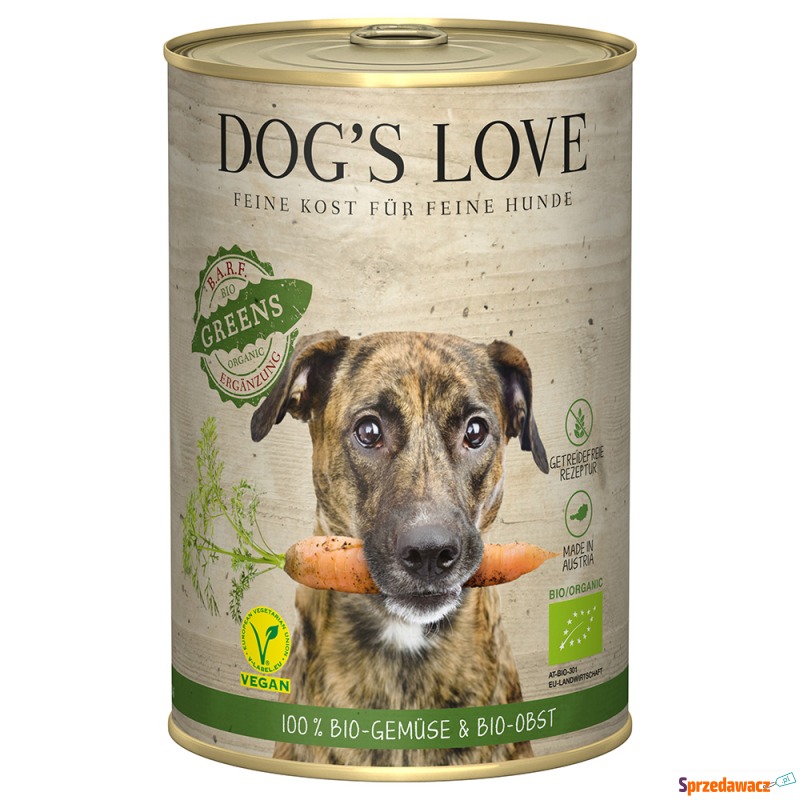 Dog´s Love Bio Vegan, 6 x 400 g - Greens - Karmy dla psów - Nysa