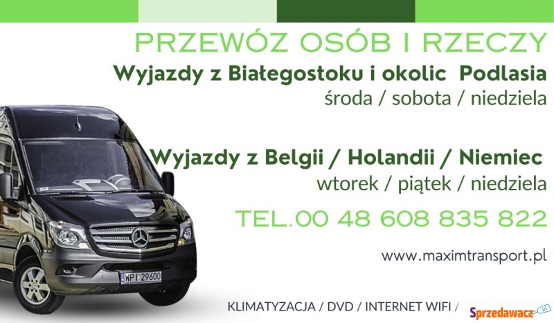 Przewóz osób i rzeczy busem do Belgii / Holandii... - Transport, spedycja - Warszawa