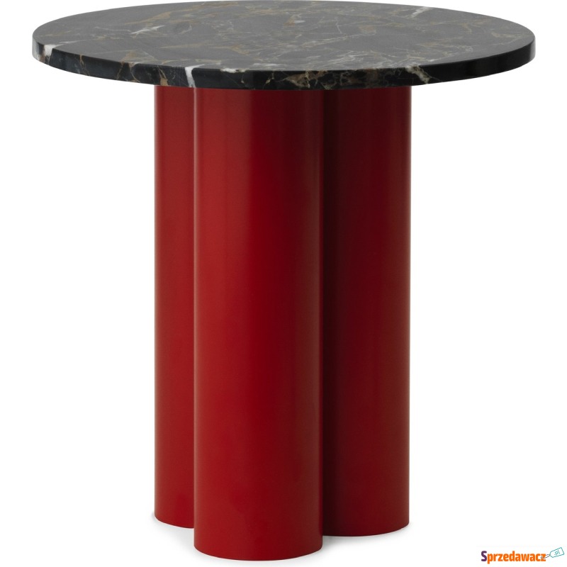 Stolik Dit Portoro Gold na czerwonych nogach - Stoły, stoliki, ławy - Łódź