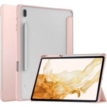 Etui Bizon Case Tab Clear Matt do Galaxy Tab S8 Plus / S7 Plus / S7 FE, różowozłote