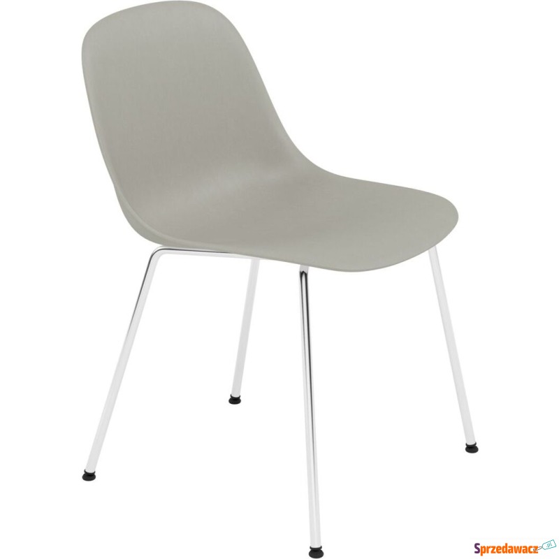 Krzesło Fiber Tube szare na chromowanych nogach - Krzesła kuchenne - Bytom