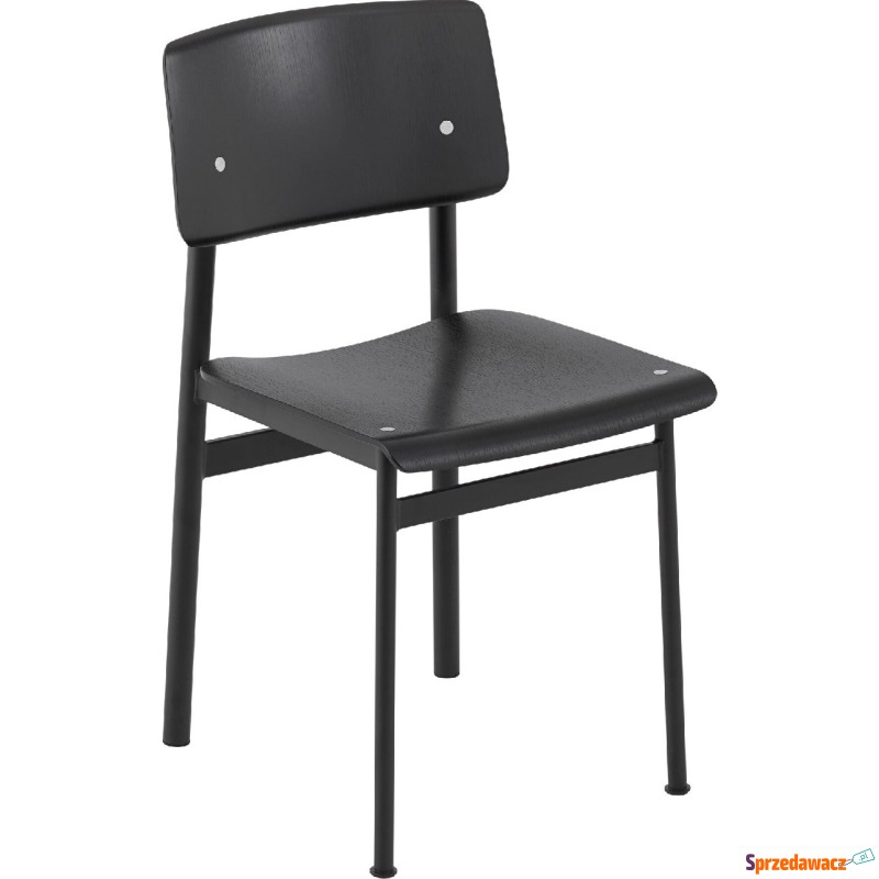 Krzesło Loft czarne nogi czarne - Krzesła kuchenne - Zabrze