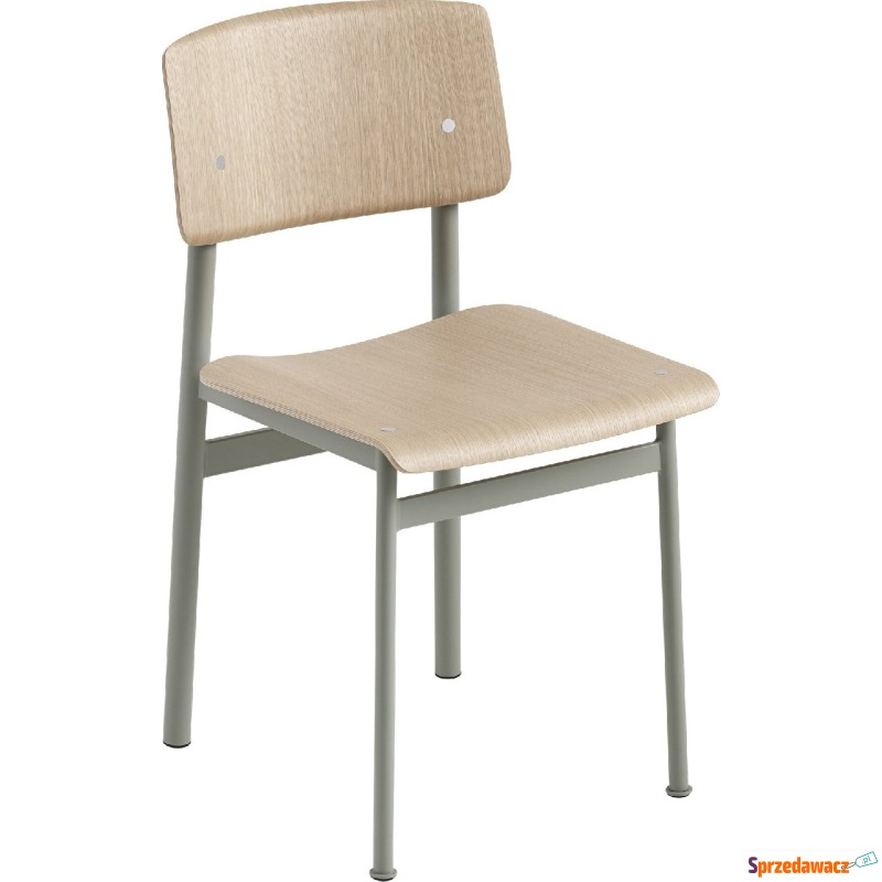 Krzesło Loft jasny dąb nogi szarozielone - Krzesła kuchenne - Tarnowskie Góry