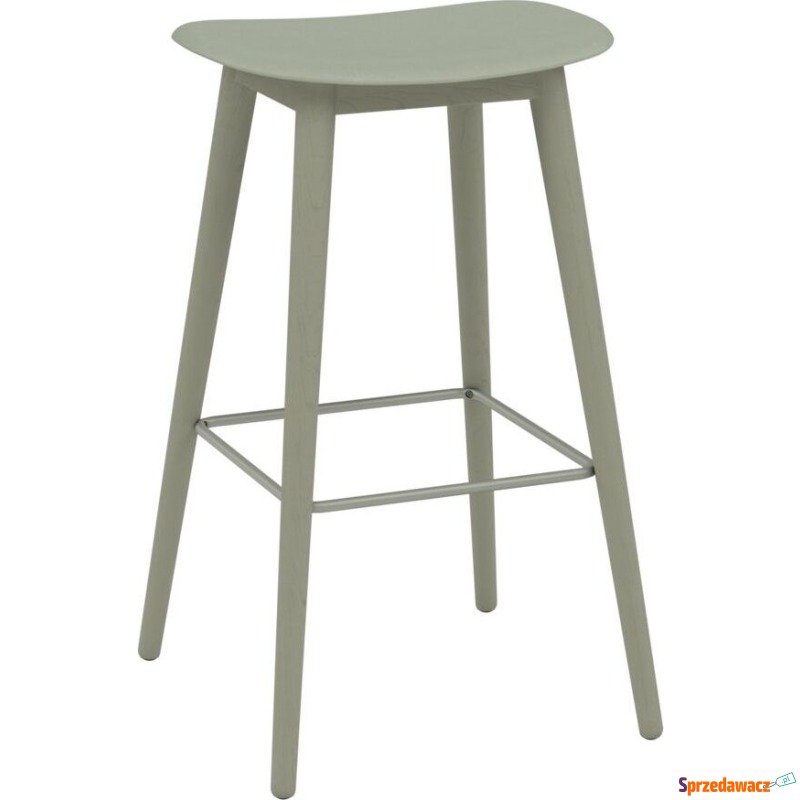 Stołek barowy Fiber 75 cm szarozielony - Taborety, stołki, hokery - Nowogard