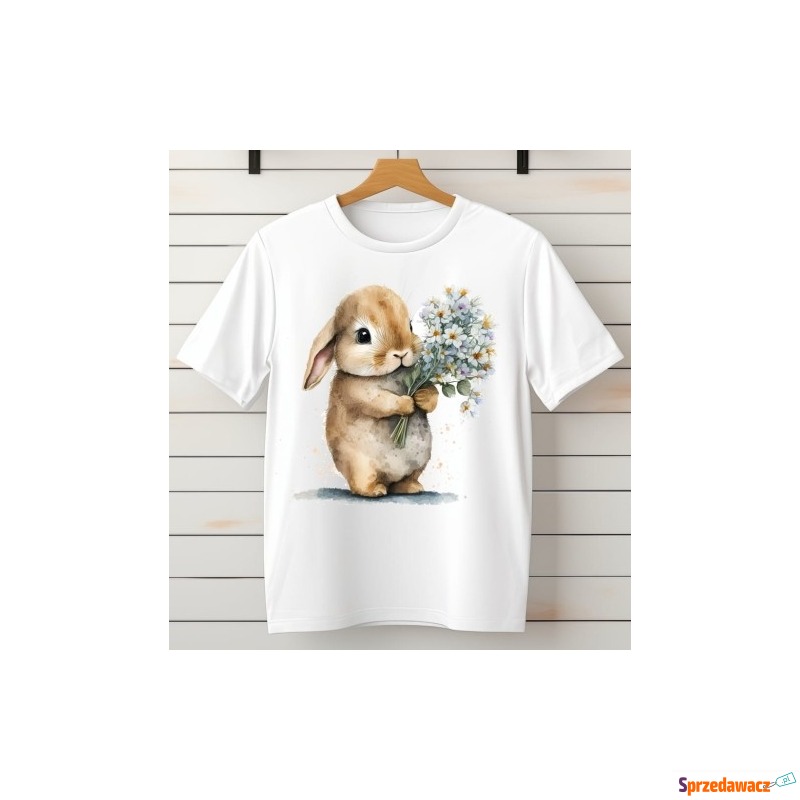 fajna damska koszulka z królikiem - Bluzki, koszule - Zielona Góra