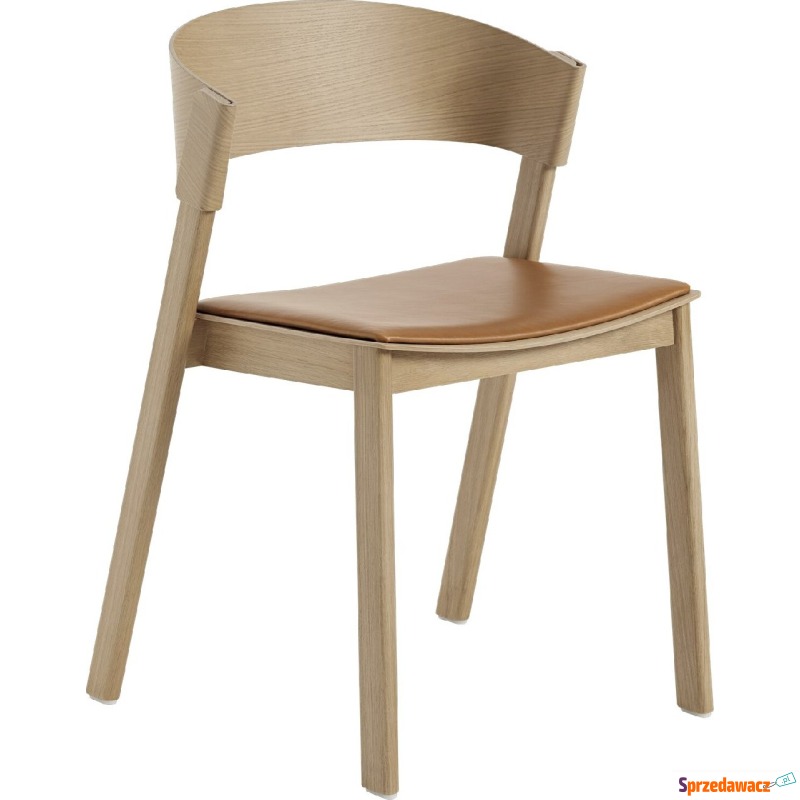 Krzesło Cover jasny dąb z tapicerowanym siedziskiem - Krzesła kuchenne - Legnica