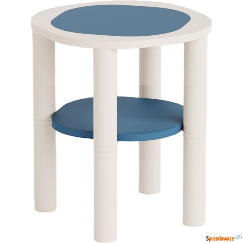 Stolik Mosai S niebieski nogi kremowe - Stoły, stoliki, ławy - Słupsk