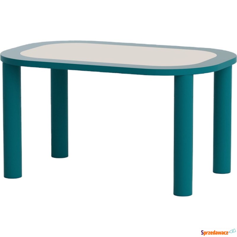 Stolik Mosai M kremowy nogi zielone - Stoły, stoliki, ławy - Śrem