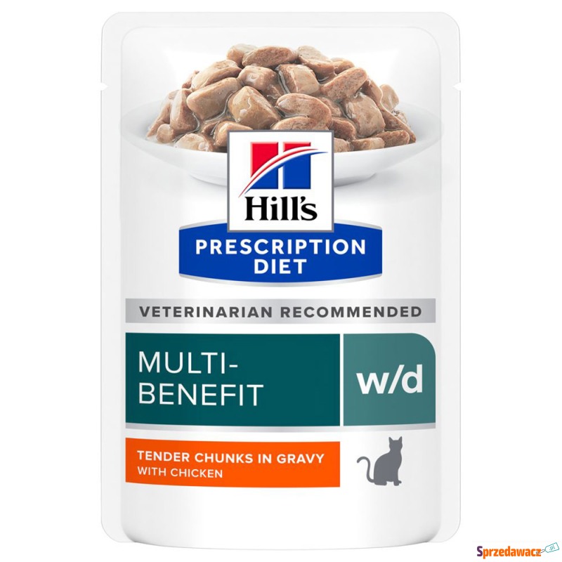 Hill's Prescription Diet w/d, kurczak - 12 x 85... - Karmy dla kotów - Zielona Góra