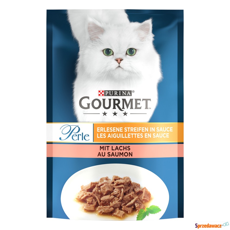 Gourmet Perle, w sosie, 26 x 85 g - Łosoś - Karmy dla kotów - Konin