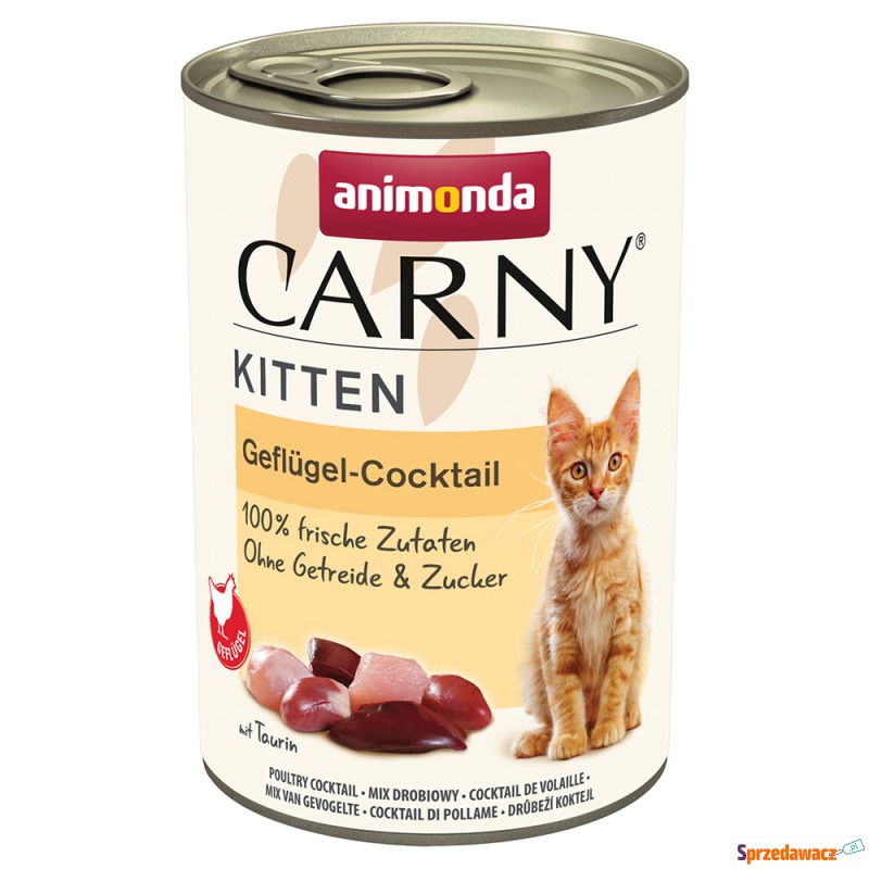 animonda Carny Kitten, 12 x 400 g - Koktajl drobiowy - Karmy dla kotów - Kraśnik