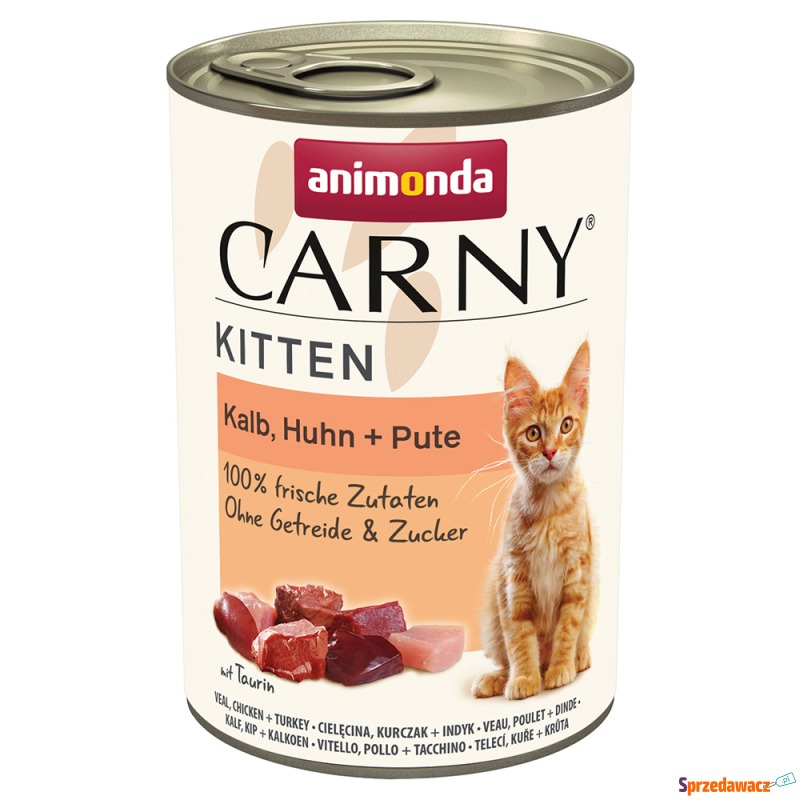 animonda Carny Kitten, 12 x 400 g - Cielęcina,... - Karmy dla kotów - Konin