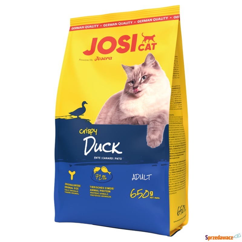 JosiCat, chrupiąca kaczka  - 2 x 650 g - Karmy dla kotów - Gniezno