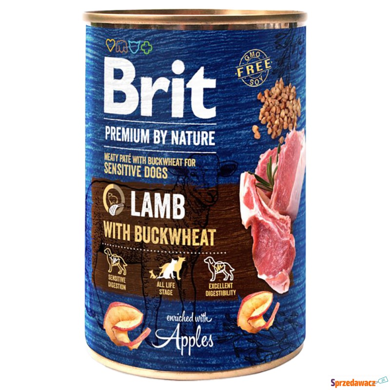 Brit Premium by Nature, 6 x 400 g - Jagnięcina... - Karmy dla psów - Mozów