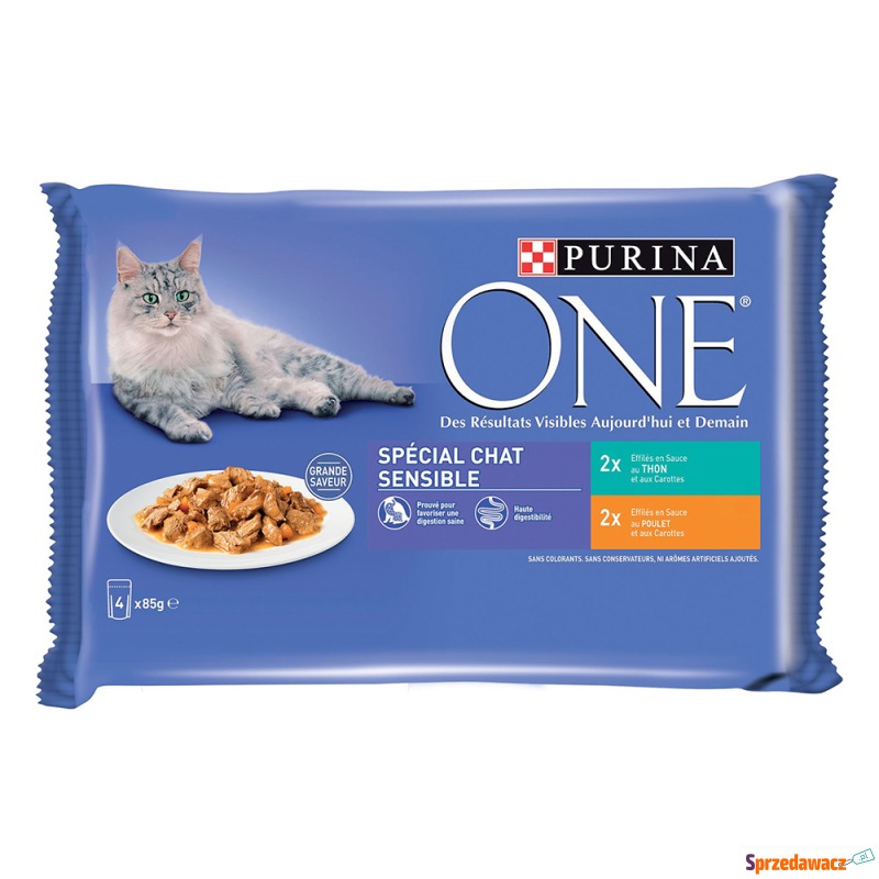 PURINA ONE, 24 x 85 g - Sensitive - kurczak i... - Karmy dla kotów - Konin