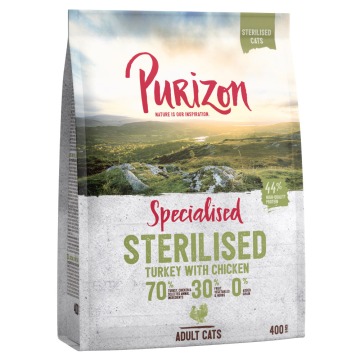 Purizon Sterilised Adult dla kota, indyk i kurczak – bez zbóż - 400 g