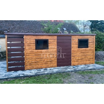 Schowek Domek Ogrodowy 5x2,5m + Wiata Drzwi 2x... - Altany, domki, namioty - Chojnice - zdjęcie 5