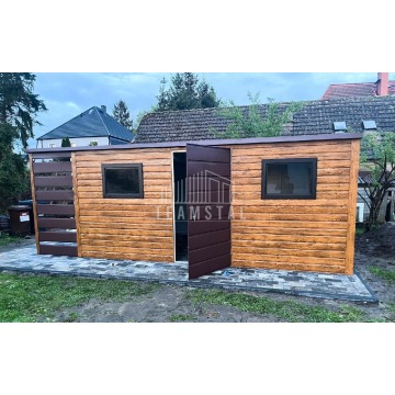Schowek Domek Ogrodowy 5x2,5m + Wiata Drzwi 2x... - Altany, domki, namioty - Chojnice - zdjęcie 4