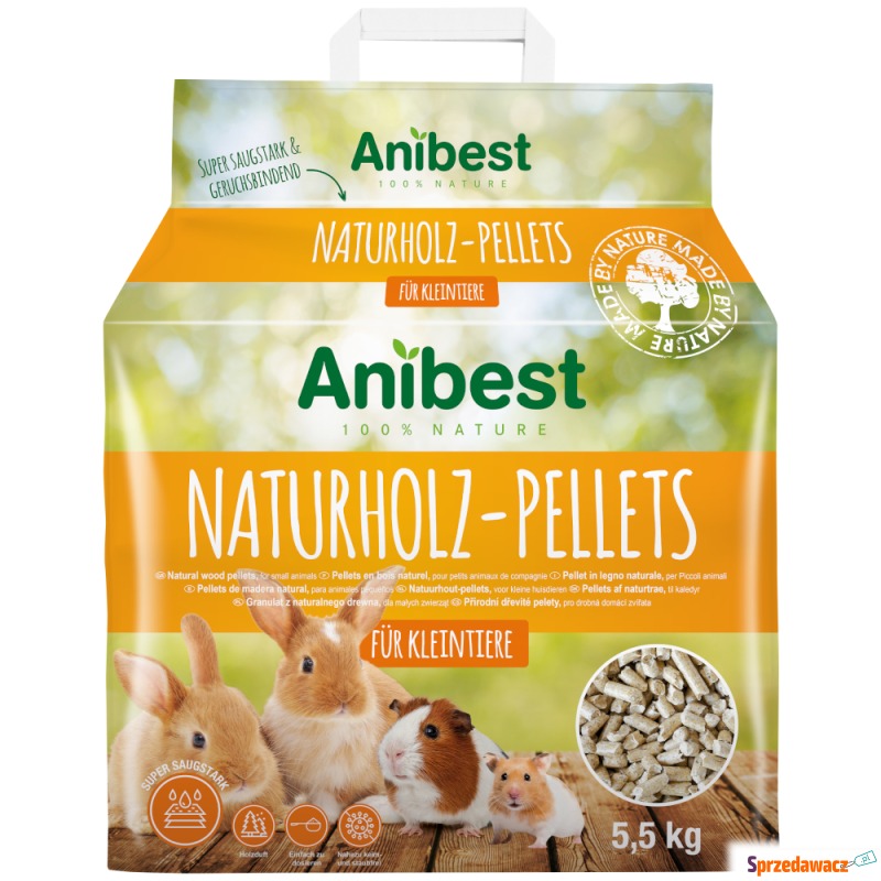 Anibest Naturholz Pellets, podłoże dla małych... - Akcesoria - Zielona Góra