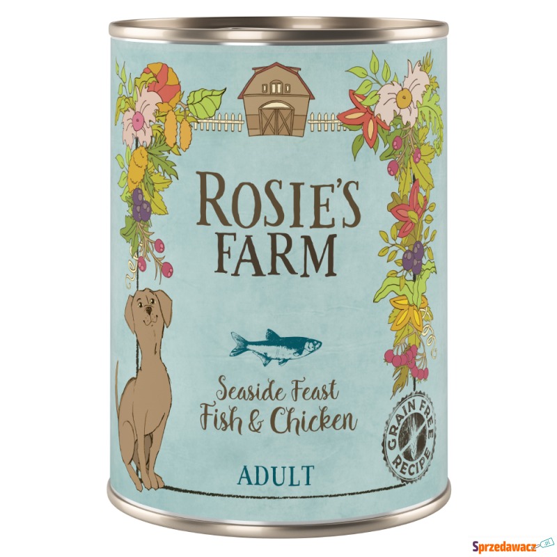 Megapakiet Rosie's Farm Adult, 24 x 400 g  - Ryba... - Karmy dla psów - Łódź