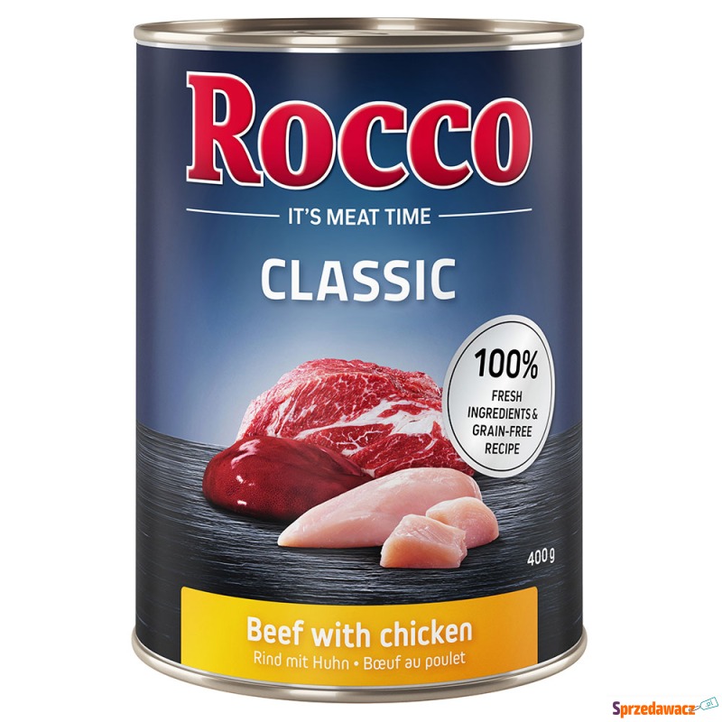 Megapakiet Rocco Classic, 24 x 400 g - Wołowina... - Karmy dla psów - Poznań