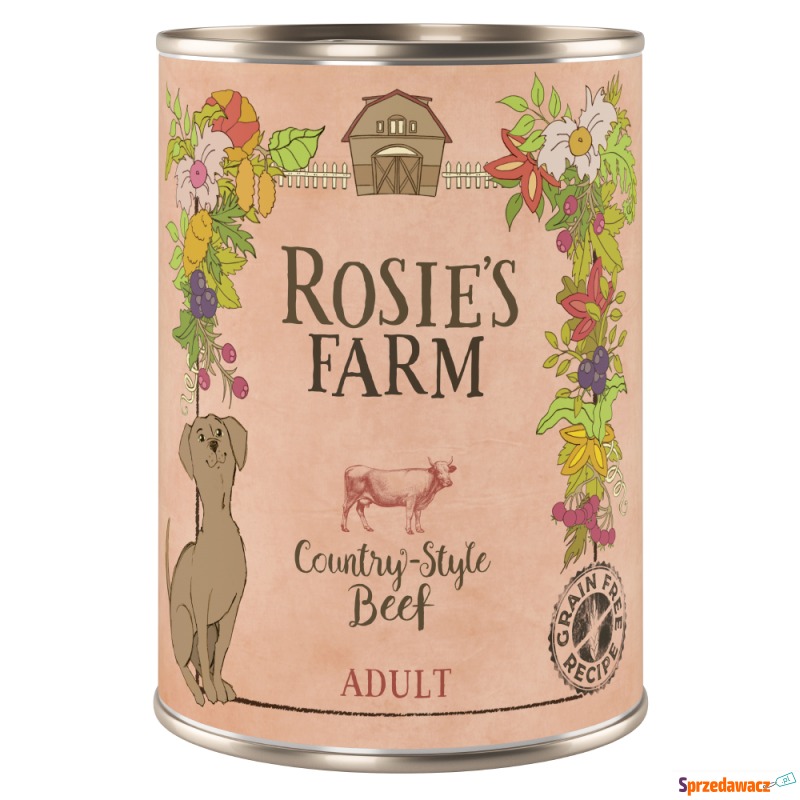 Pakiet Rosie's Farm Adult, 12 x 400 g  - Wołowina - Karmy dla psów - Bytom