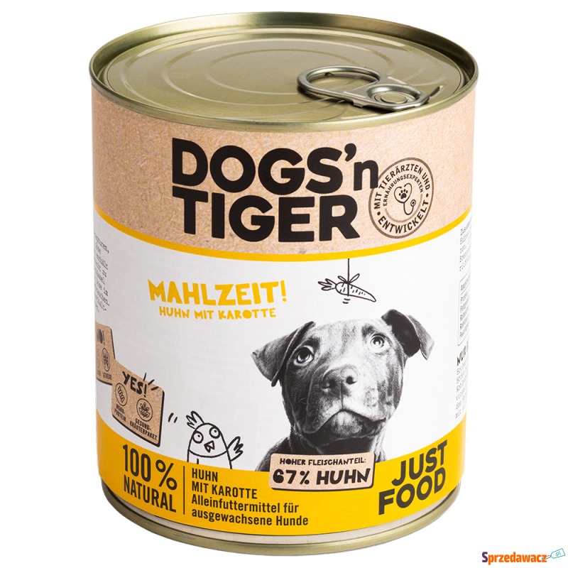 Dogs'n Tiger Adult, 6 x 800 g - Kurczak i marchew - Karmy dla psów - Orzesze