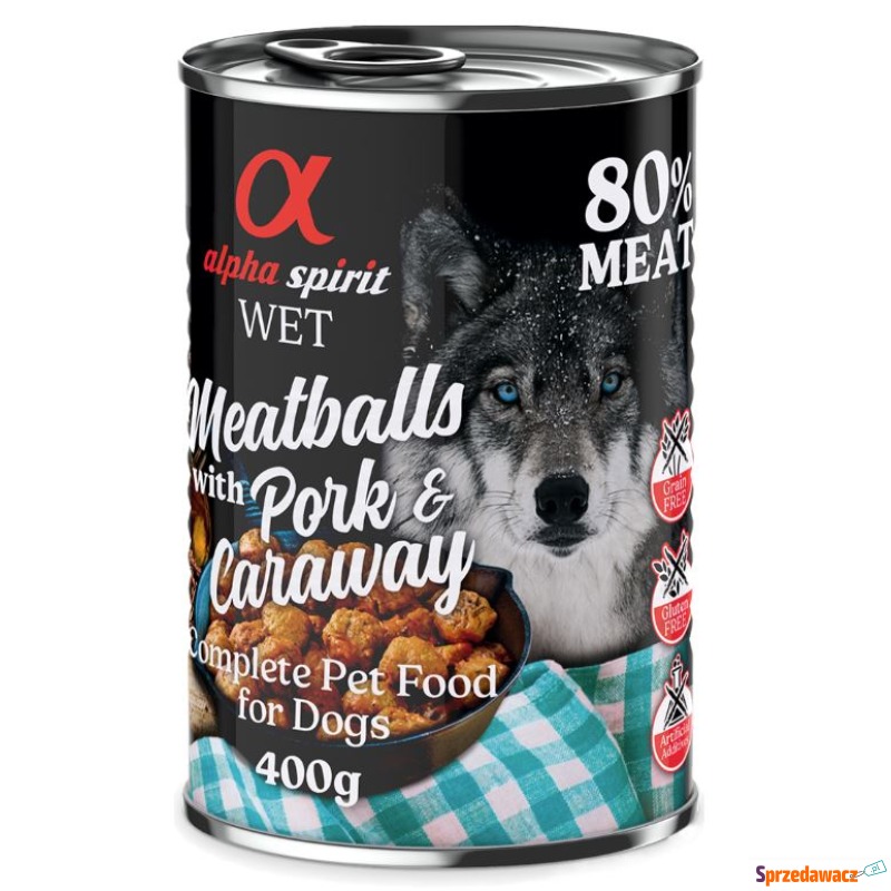 alpha spirit Dog Meatballs, 6 x 400 g - Wiepr... - Karmy dla psów - Szczecin