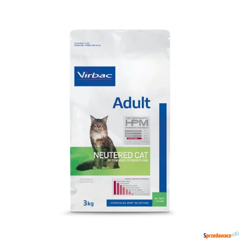 Virbac Veterinary HPM Adult Neutered Cat - 3 kg - Karmy dla kotów - Będzin