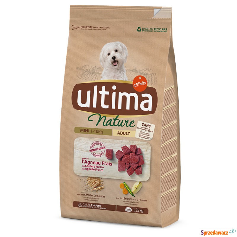 Ultima Nature Mini Adult, jagnięcina - 3 x 1,25... - Karmy dla psów - Jelenia Góra