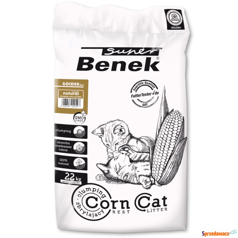 Super Benek Corn Cat Golden, żwirek dla kota -... - Żwirki do kuwety - Ciechanów