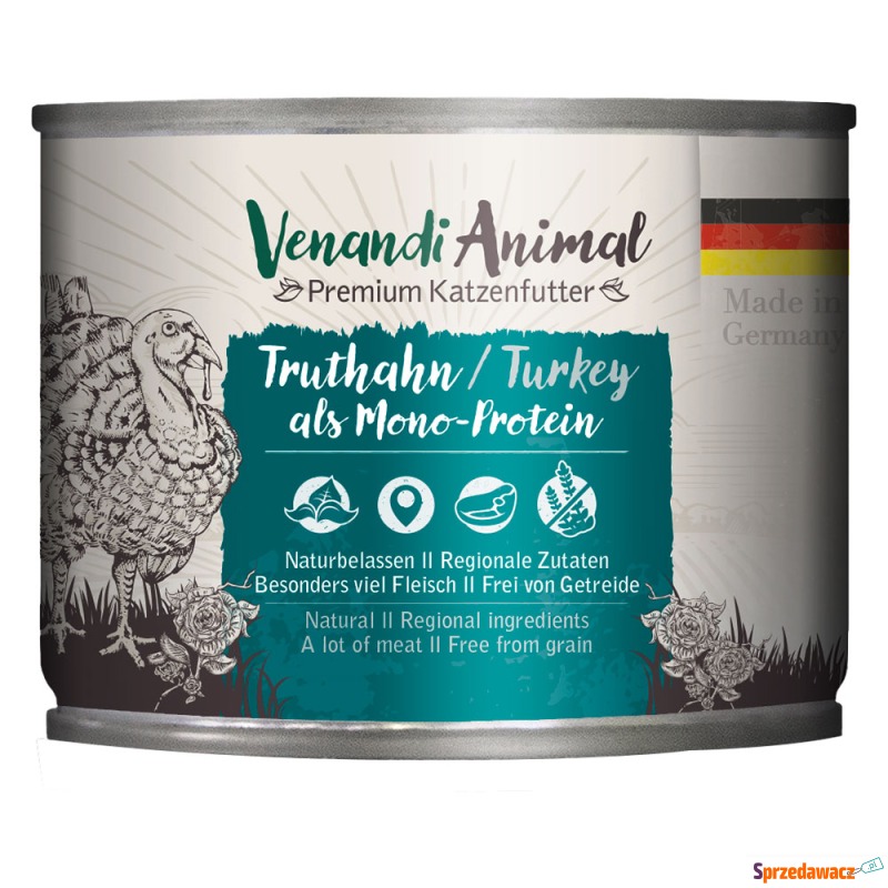 Venandi Animal Monoprotein 6 x 200 g - Indyk - Karmy dla kotów - Czeladź