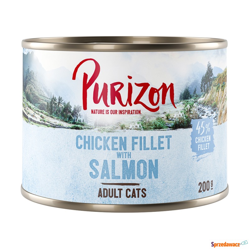 Purizon Adult, filet z kurczaka z łososiem, bez... - Karmy dla kotów - Łódź