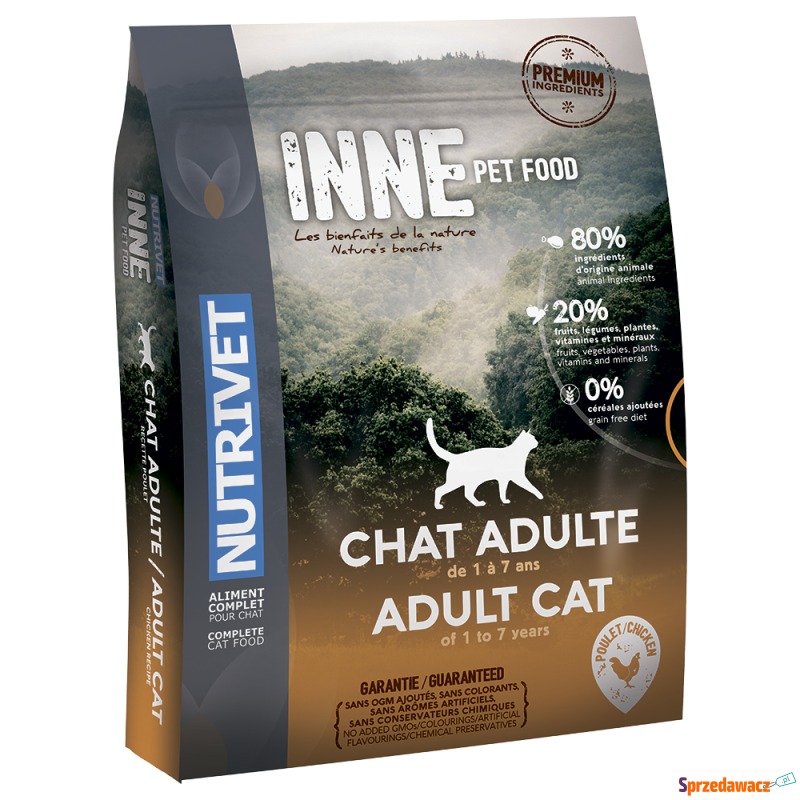 Nutrivet Inne Cat Adult Chicken, kurczak - 1,5... - Karmy dla kotów - Zielona Góra