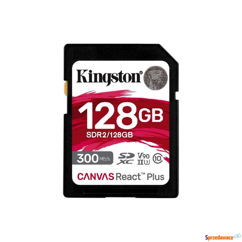 Kingston SDXC Canvas React Plus 128GB 300R/260W... - Karty pamięci, czytniki,... - Tarnobrzeg