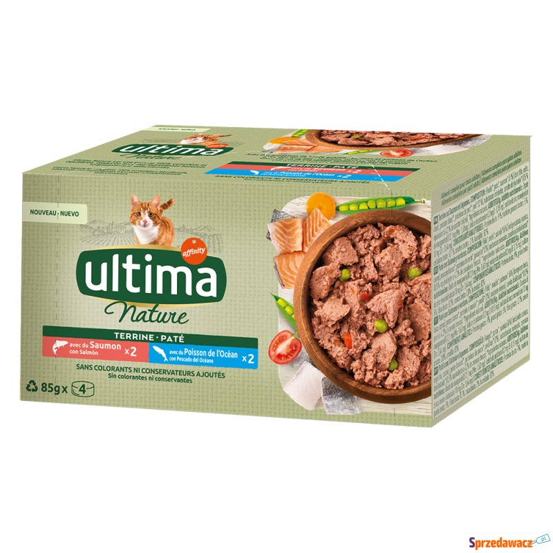 Ultima Nature Paté dla kota, 40 x 85 g - Łosoś... - Karmy dla kotów - Warszawa