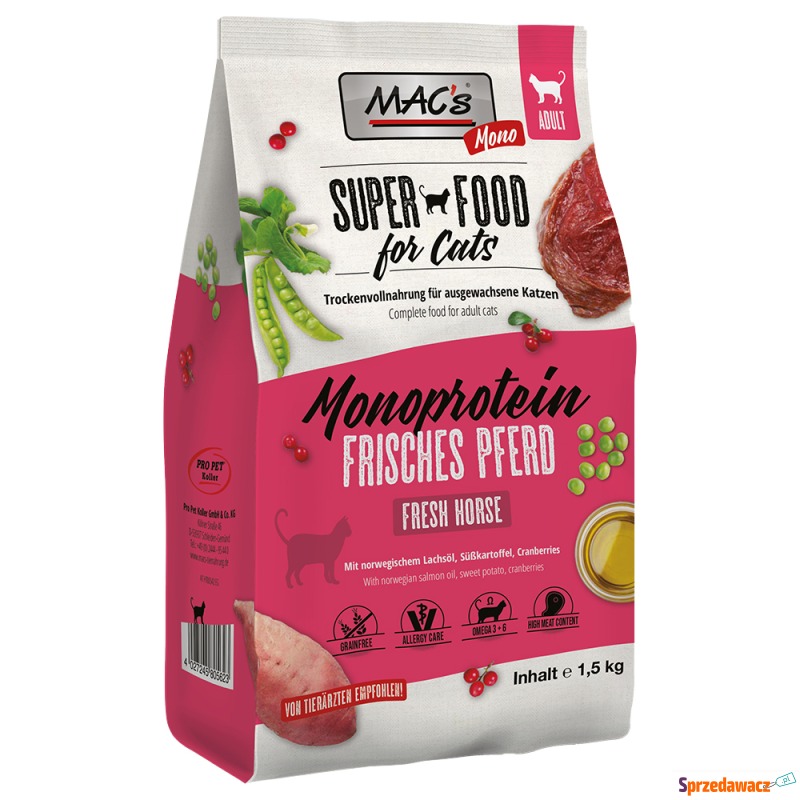 MAC's Superfood Adult Monoprotein, konina - 2... - Karmy dla kotów - Elbląg