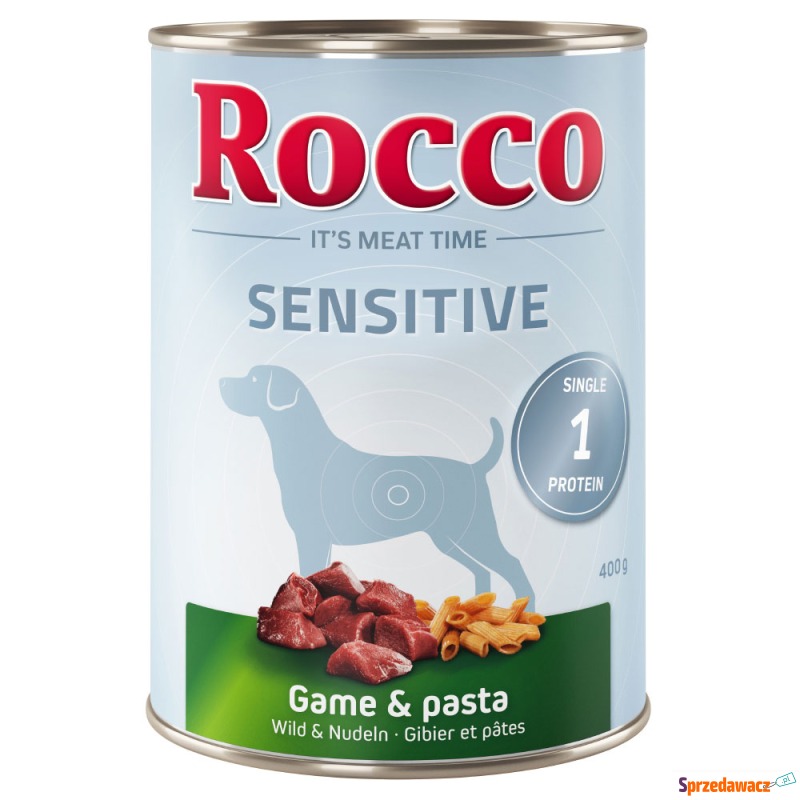 Megapakiet Rocco Sensitive, 24 x 400 g - Dziczyzna... - Karmy dla psów - Płock