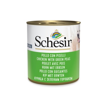 Schesir, karma w puszkach, 6 x 285 g  - Kurczak z groszkiem
